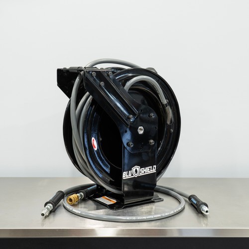 50\' BluBird Retractable Pressure Washer Hose Reel Black | 3/8\