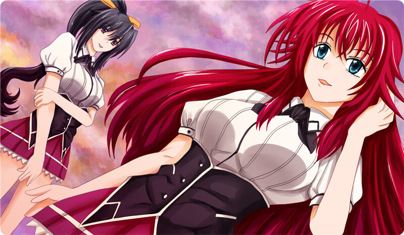 High School DXD Playmat Rias Gremory Himejima Akeno TCG CCG Pad Card Game Mat
