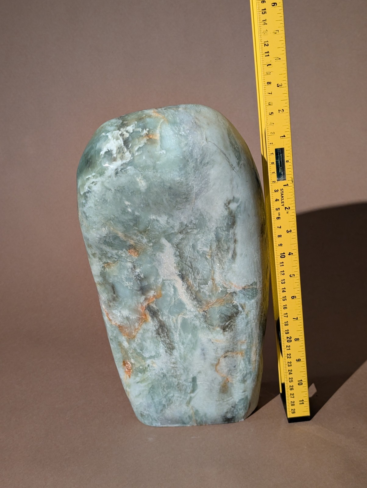 1ft 26 Pound Polished Green Crystal Mineral Green Moonstone, Serpentine, Or Jade