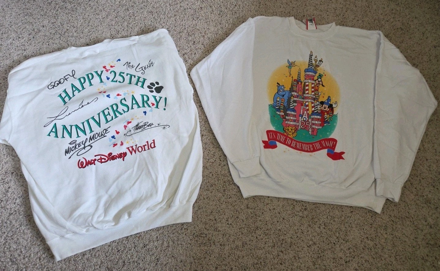 VTG New W/ Tags 90's Disney 25th Anniversary Sweatshirt Cake Castle Autos Sz XL