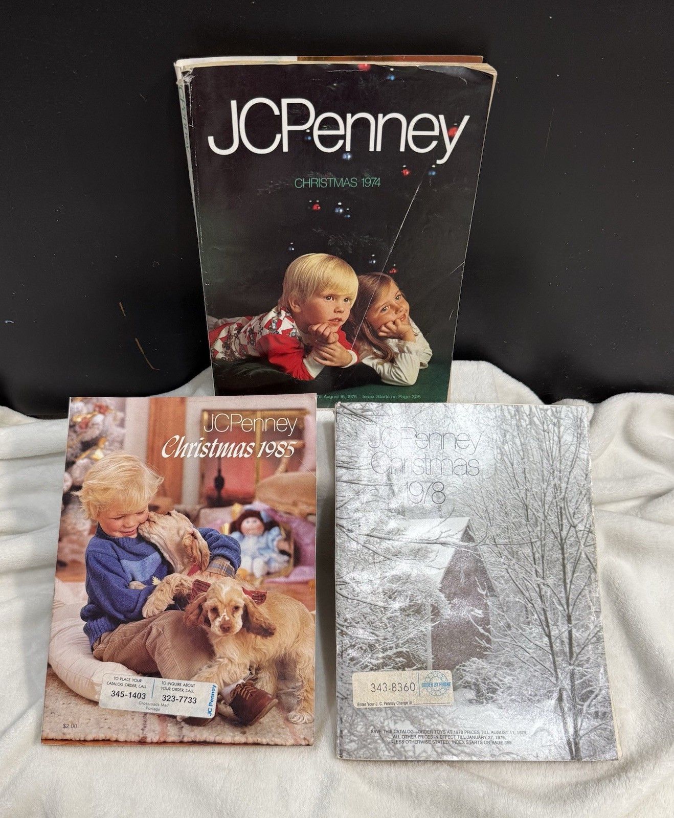 JCPenney Christmas Big Book Catalog Lot 1974 1978 1985 Vtg Toys Electronics