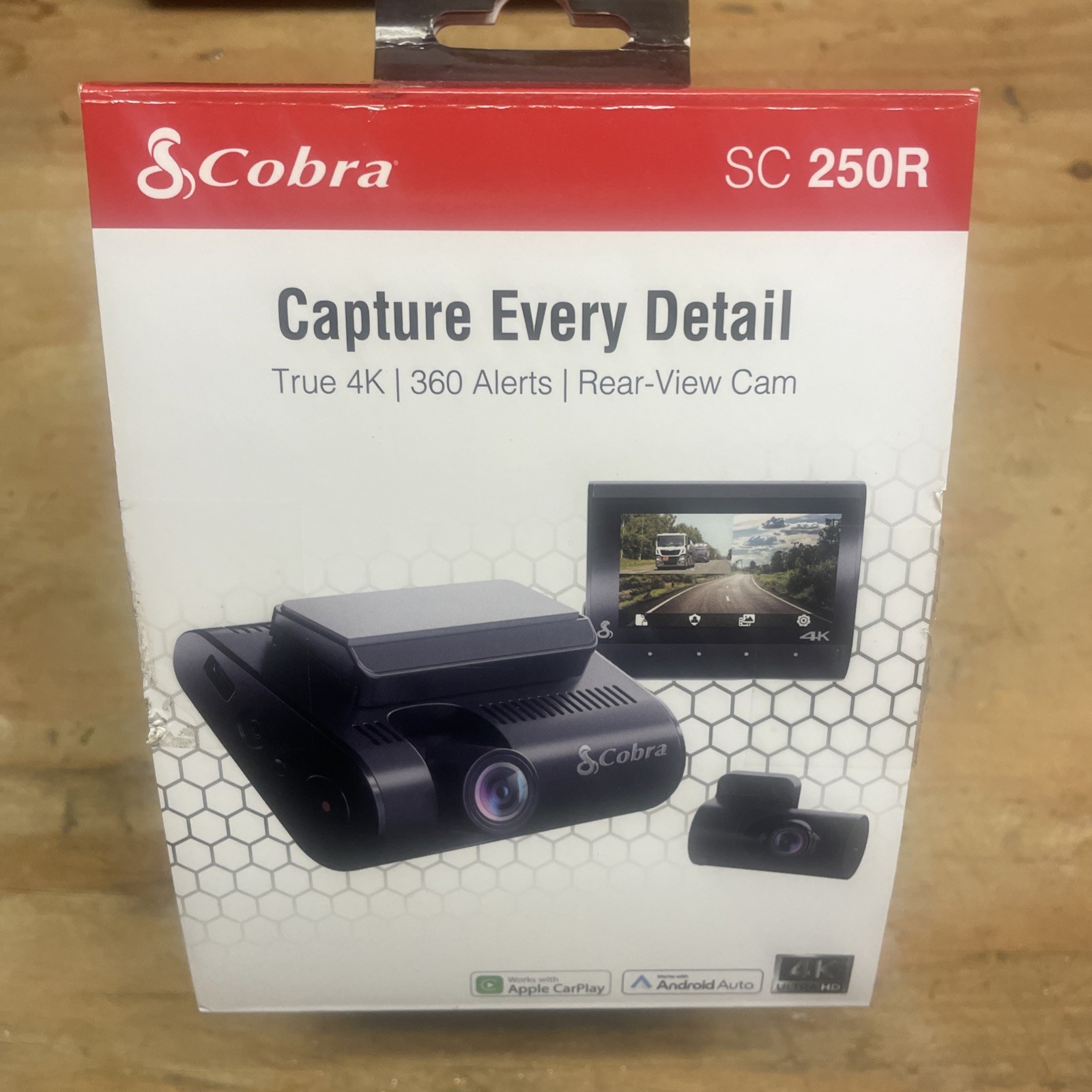 Cobra Smart Dual View Front and Rear Dash Cam (SC 250R) 360 Alerts