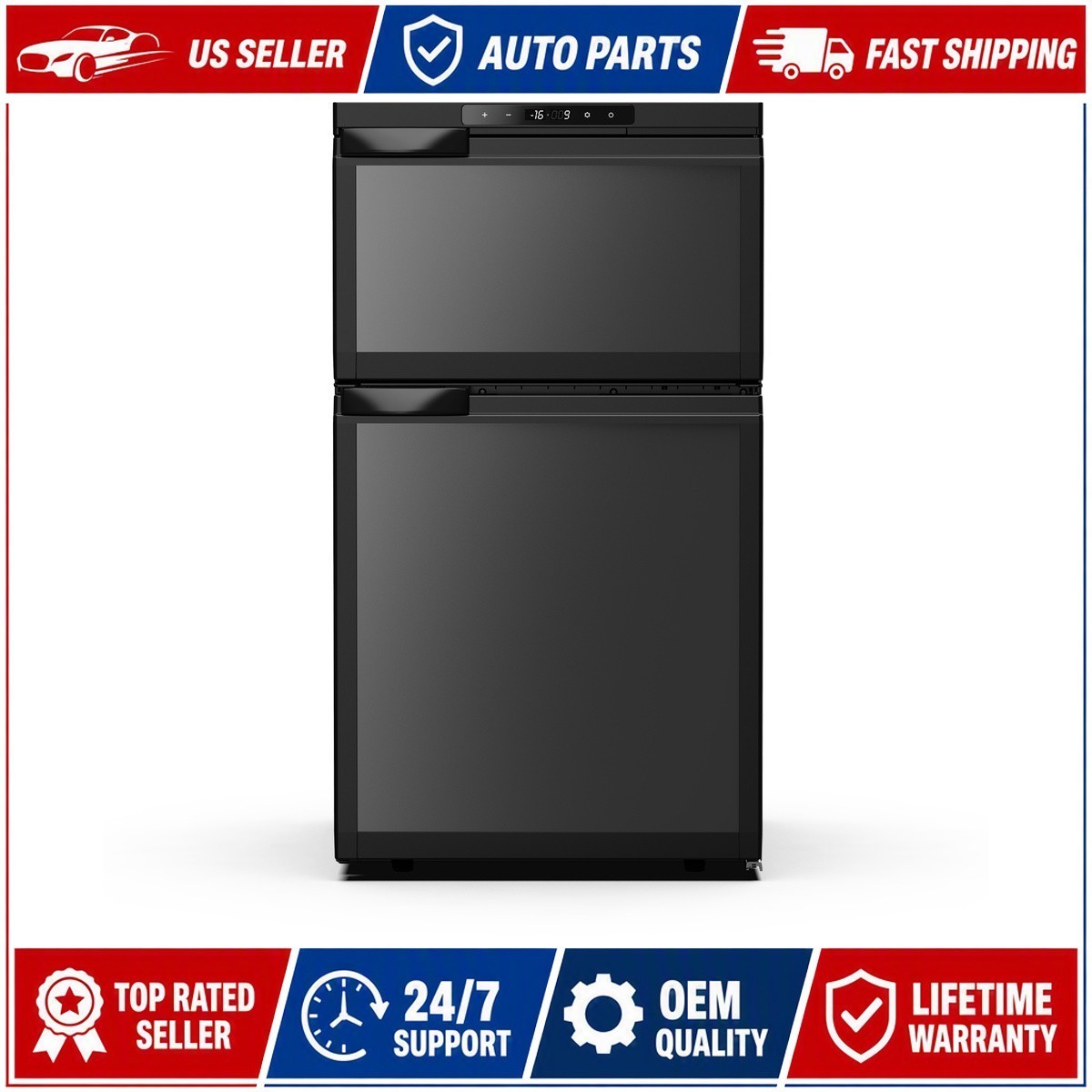 RV Refrigerator 2.8 Cubic Feet 12V/24V 110V 2 Door Fridge with APP Control