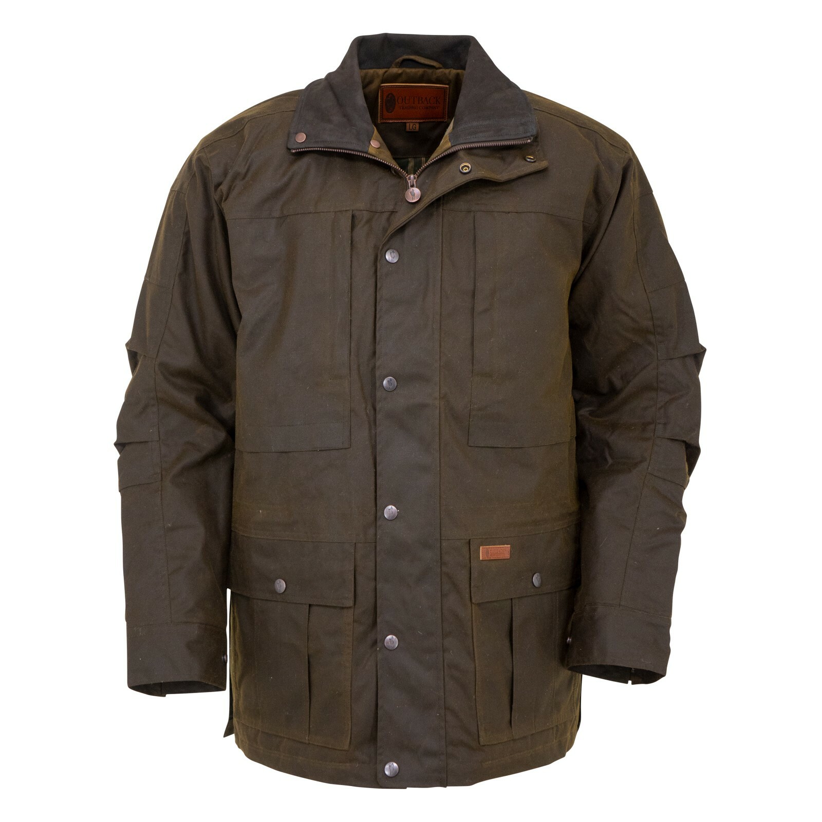 Outback Trading Company® Men\'s Deer Hunter Brown Oilskin Jacket 2180-BNZ