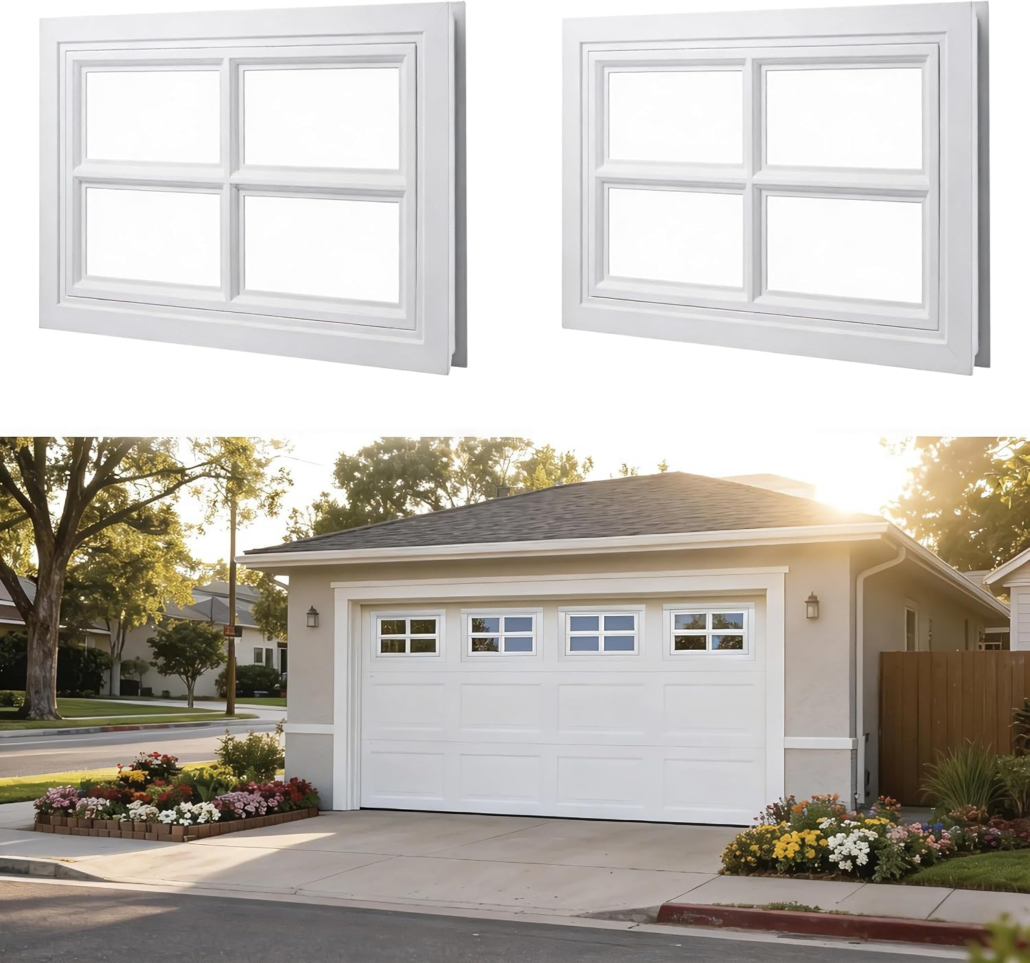 2 Pack Cross Garage Door Windows, 20.7\ 2 Pack Cross Garage Door Windows, 20.7\