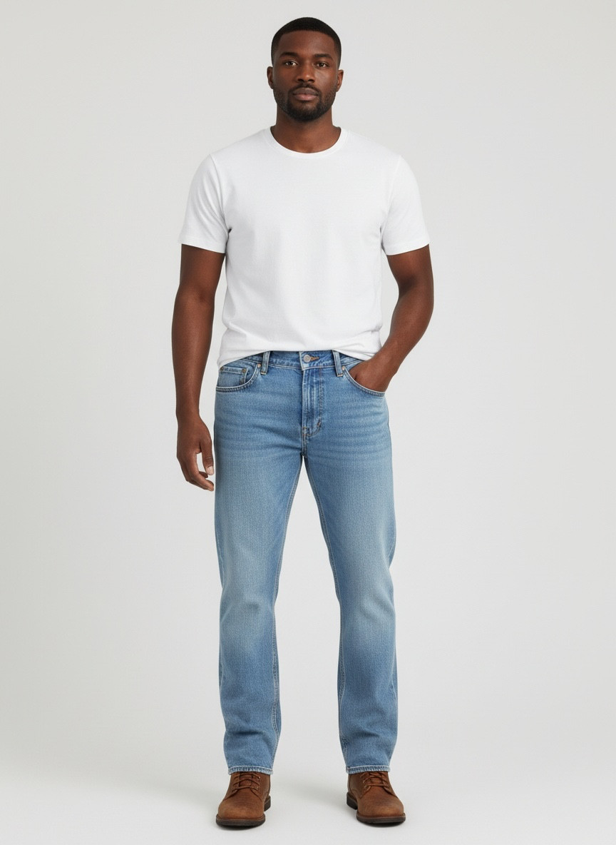 Wrangler Authentics Men\'s Classic 5-Pocket Regular Fit Jean Light Stonewash