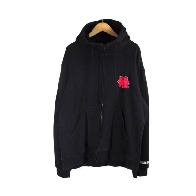 Yohji Yamamoto Wild Side Embroidery Zip Hoodie WJ-T62-006 3 Black Cotton/Rayon