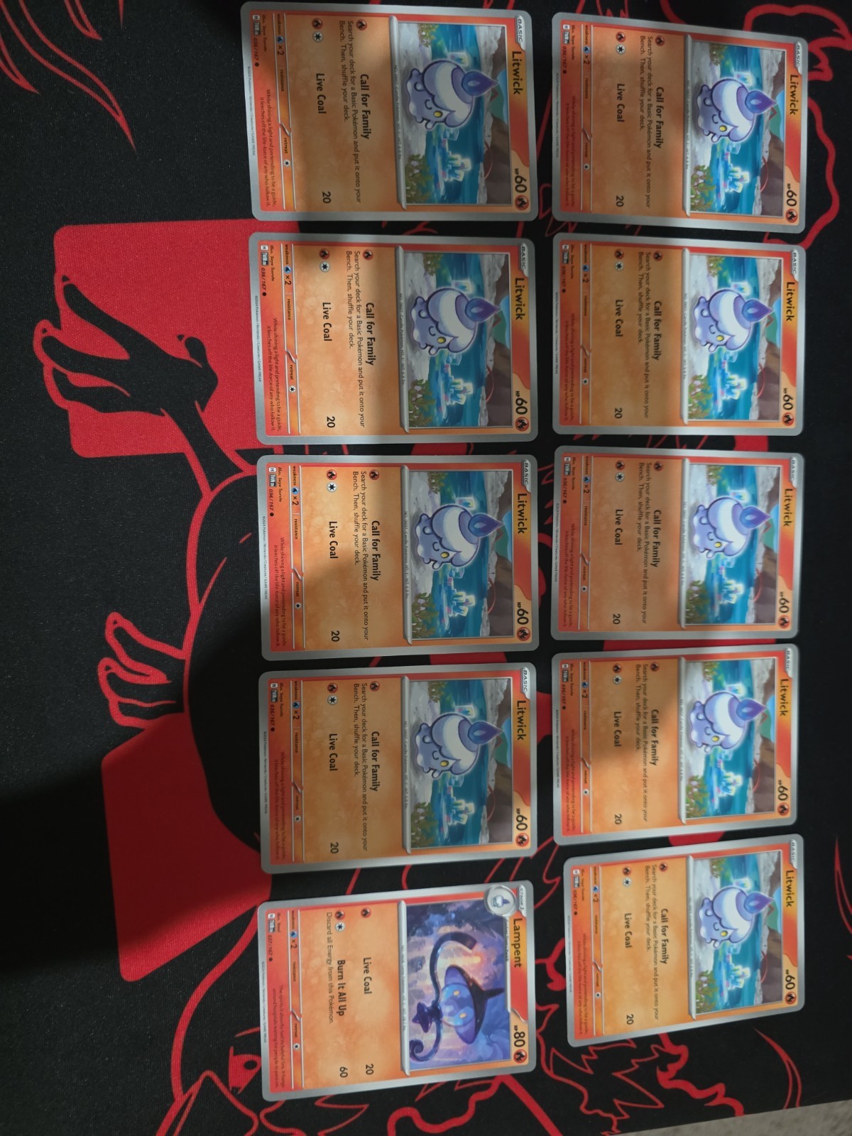 Pokemon Litwick X9 036/167 Lampent X1 037/167  Sv06: Twilight Masquerade Regular
