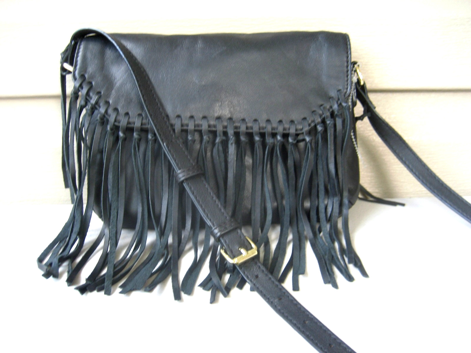 New Scully Women\'s Soft Buttery Leather Fringe Crossbody Bag Black Small Mini New Scully Women\'s Soft Buttery Leather Fringe Crossbody Bag Black Small Mini