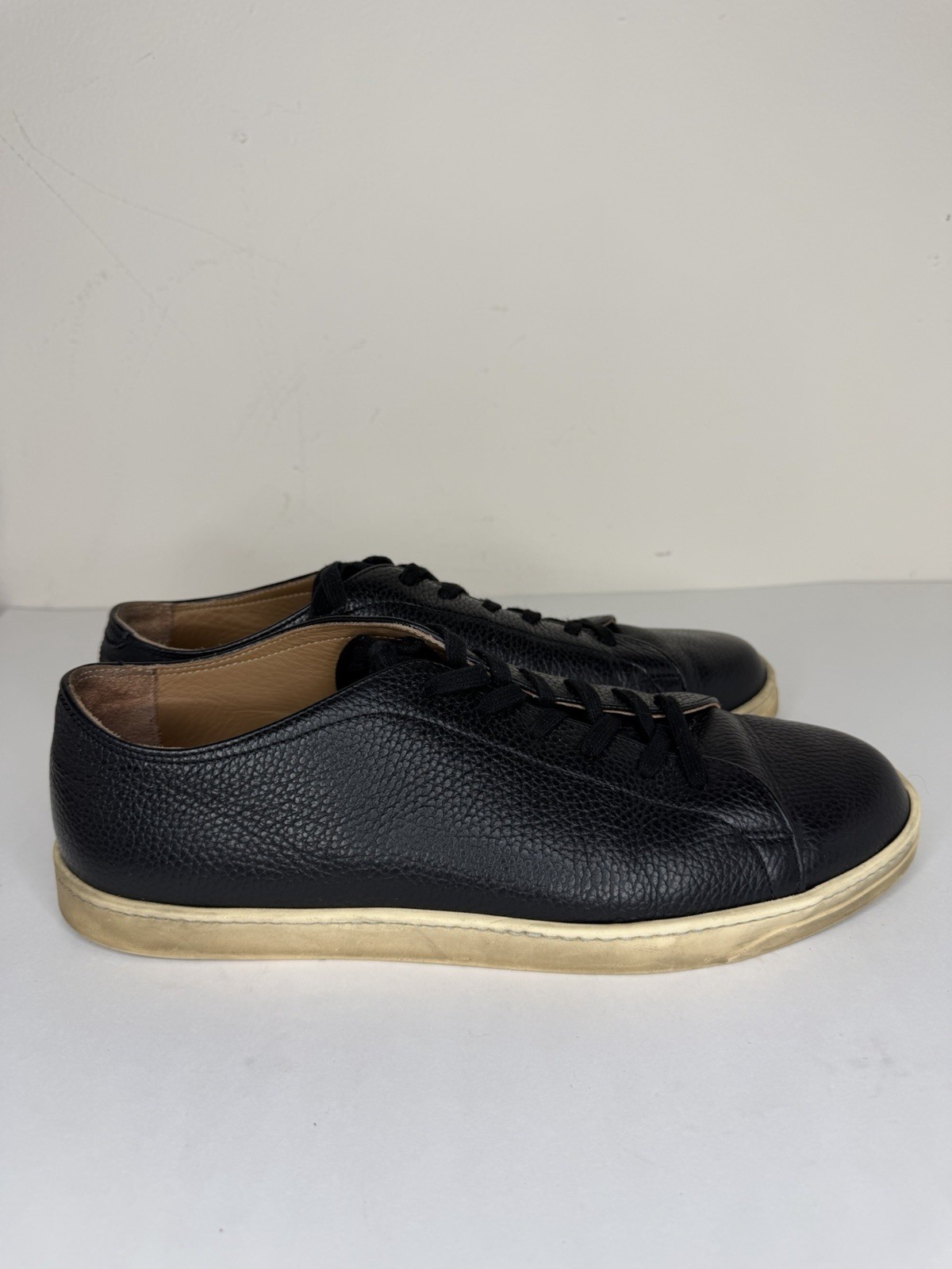 George Cleverley Black Leather Shoes Casual Sneakers Men’s UK 10 US 11 England