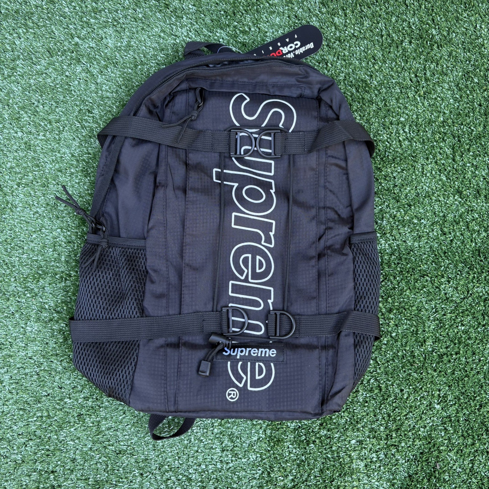Supreme Black Backpack Large Logo Utility Hiking Daypack back to school 