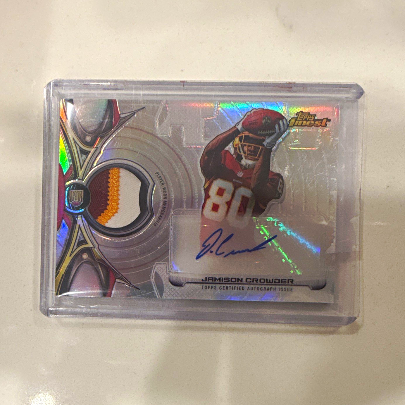 Topps Finest 2015 Jamison Crowder #RRAP-JC RC Refractor Auto Patch