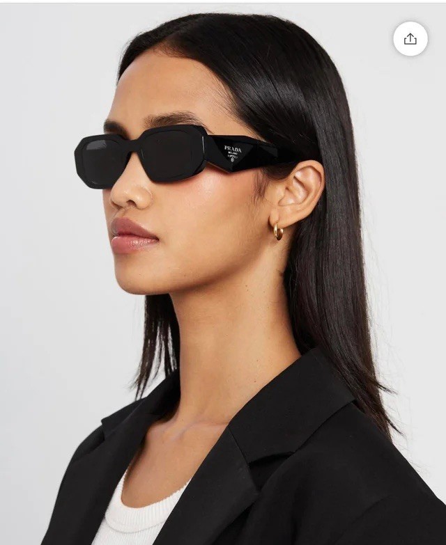 Prada PR17WS 1AB5S049 Women\'s Sunglasses 49 mm Black / Dark Grey Lens Prada PR17WS 1AB5S049 Women\'s Sunglasses 49 mm Black / Dark Grey Lens