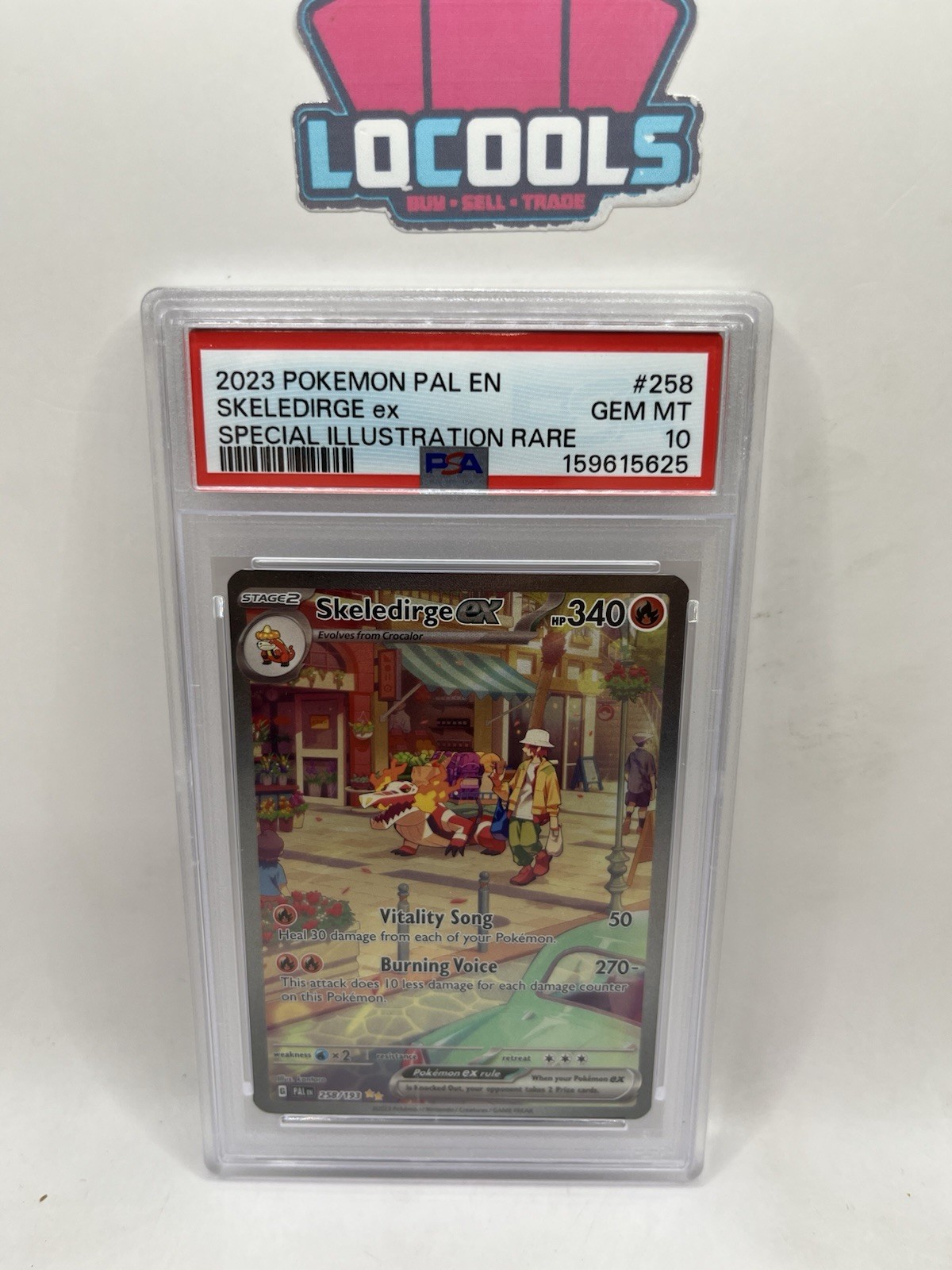 2023 Pokemon PAL EN Special Illustration #258 Rare Skeledirge EX PSA 10 Gem