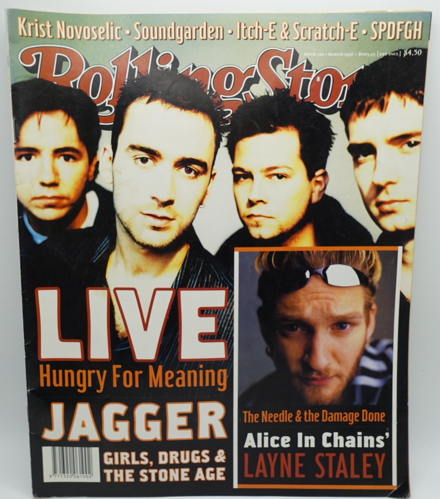 Rolling Stone Australia March 1996 Live Alice in Chains Magazine Vintage Rock Rolling Stone Australia March 1996 Live Alice in Chains Magazine Vintage Rock