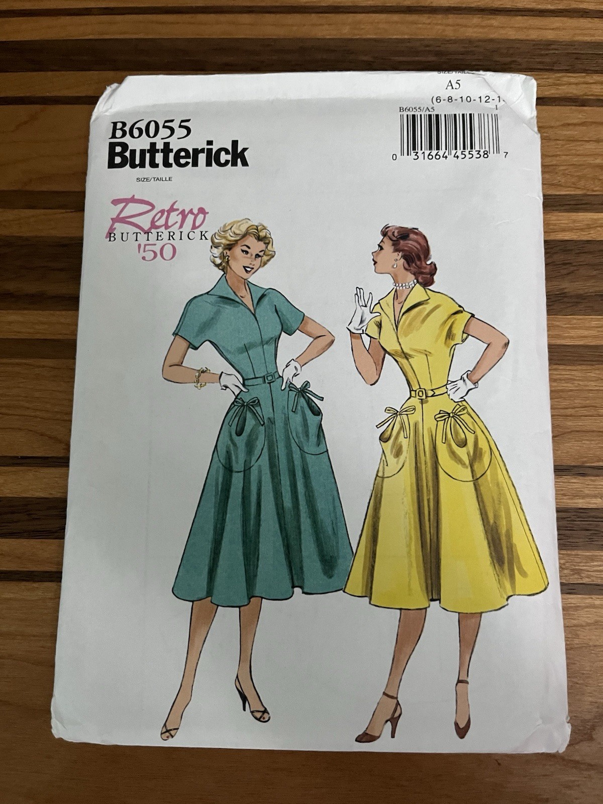 Butterick Pattern Retro \'50 B6055 A5 (6-8-10-12-14) NEW 