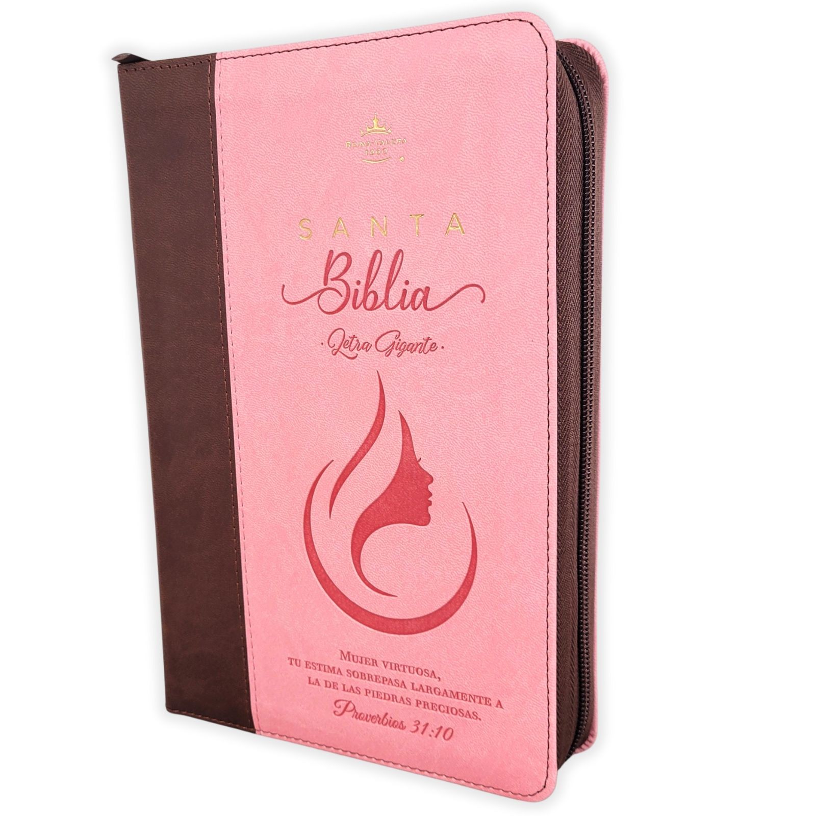 Biblia Mujer Virtuosa con Cierre Gigante Manual 14 puntos RV1960 Proverbios 3...
