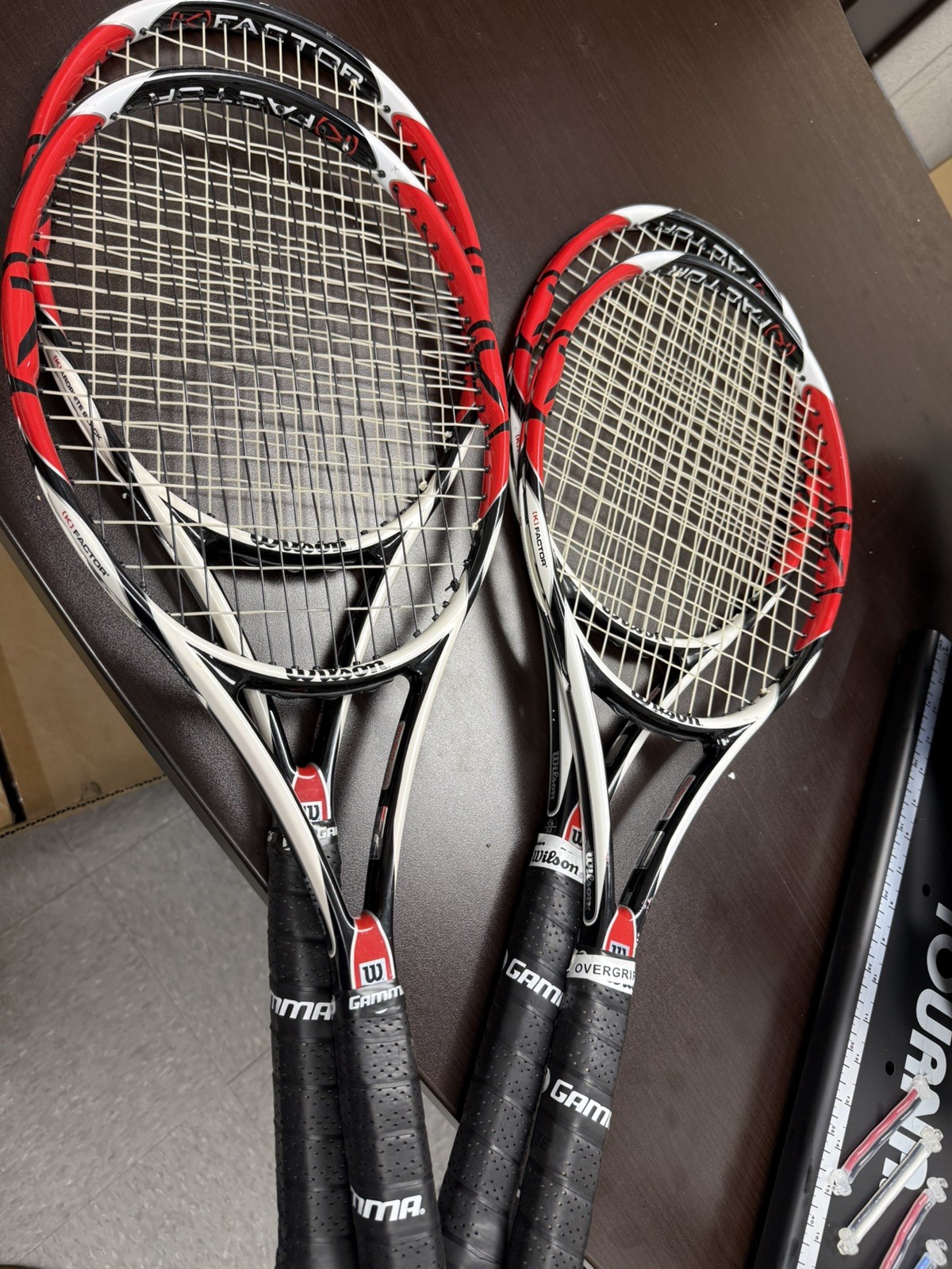 Set of 4 Wilson K Six One 95 Prostaff Classic Tennis Racquet Grip Size 4 3/8 Set of 4 Wilson K Six One 95 Prostaff Classic Tennis Racquet Grip Size 4 3/8