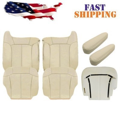 For 2000 2001 2002 Chevy Tahoe Suburban Front Seat Cover Foam Cushion Shale Tan