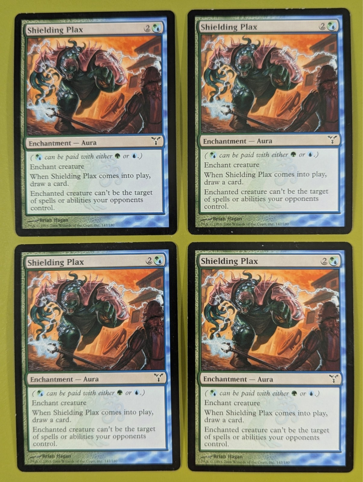 Shielding Plax x4 Dissension 4x Playset Magic the Gathering MTG