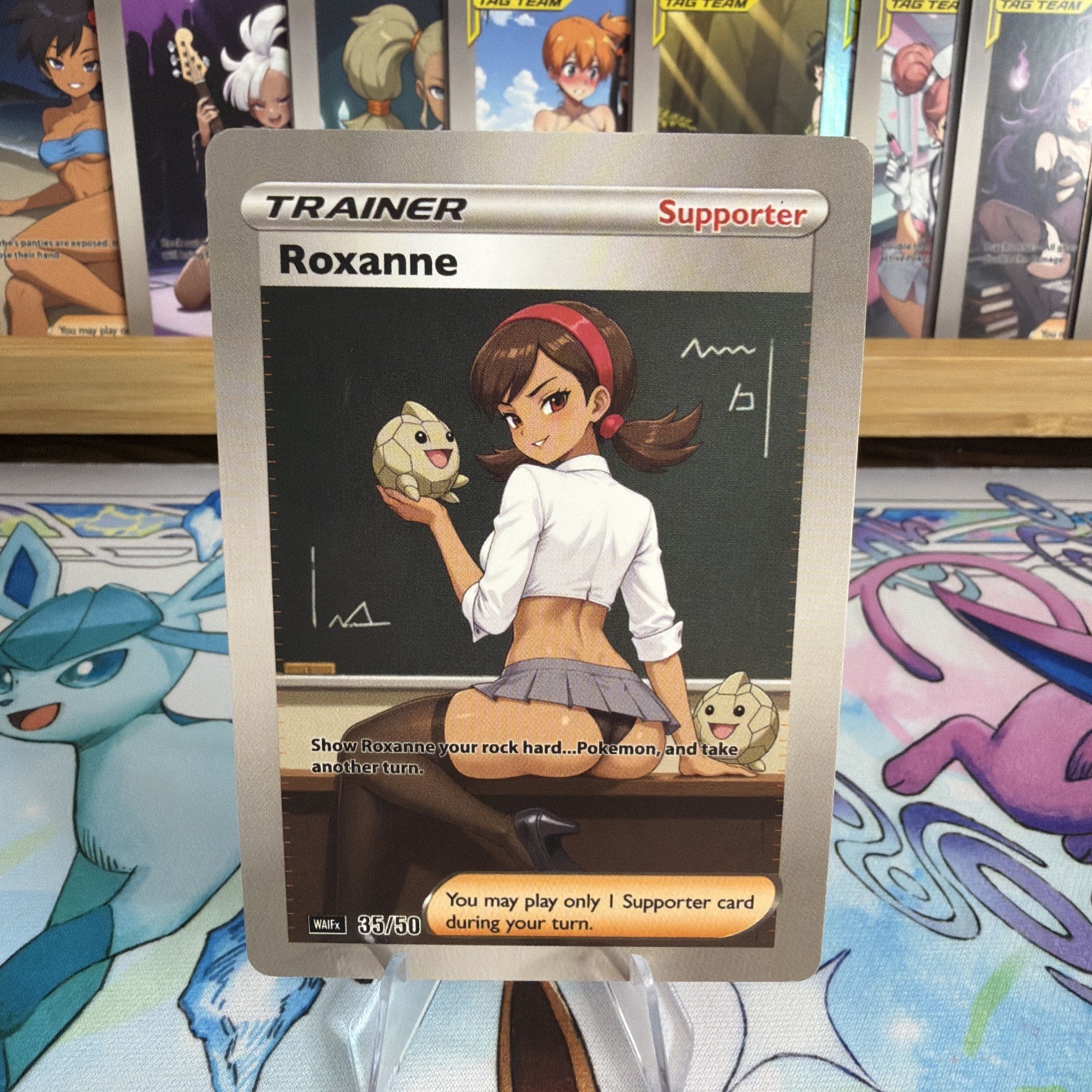 Waifx Pokemon Fan Art Anime Waifu Sexy Trainer Roxanne 35/50 Waifx Pokemon Fan Art Anime Waifu Sexy Trainer Roxanne 35/50