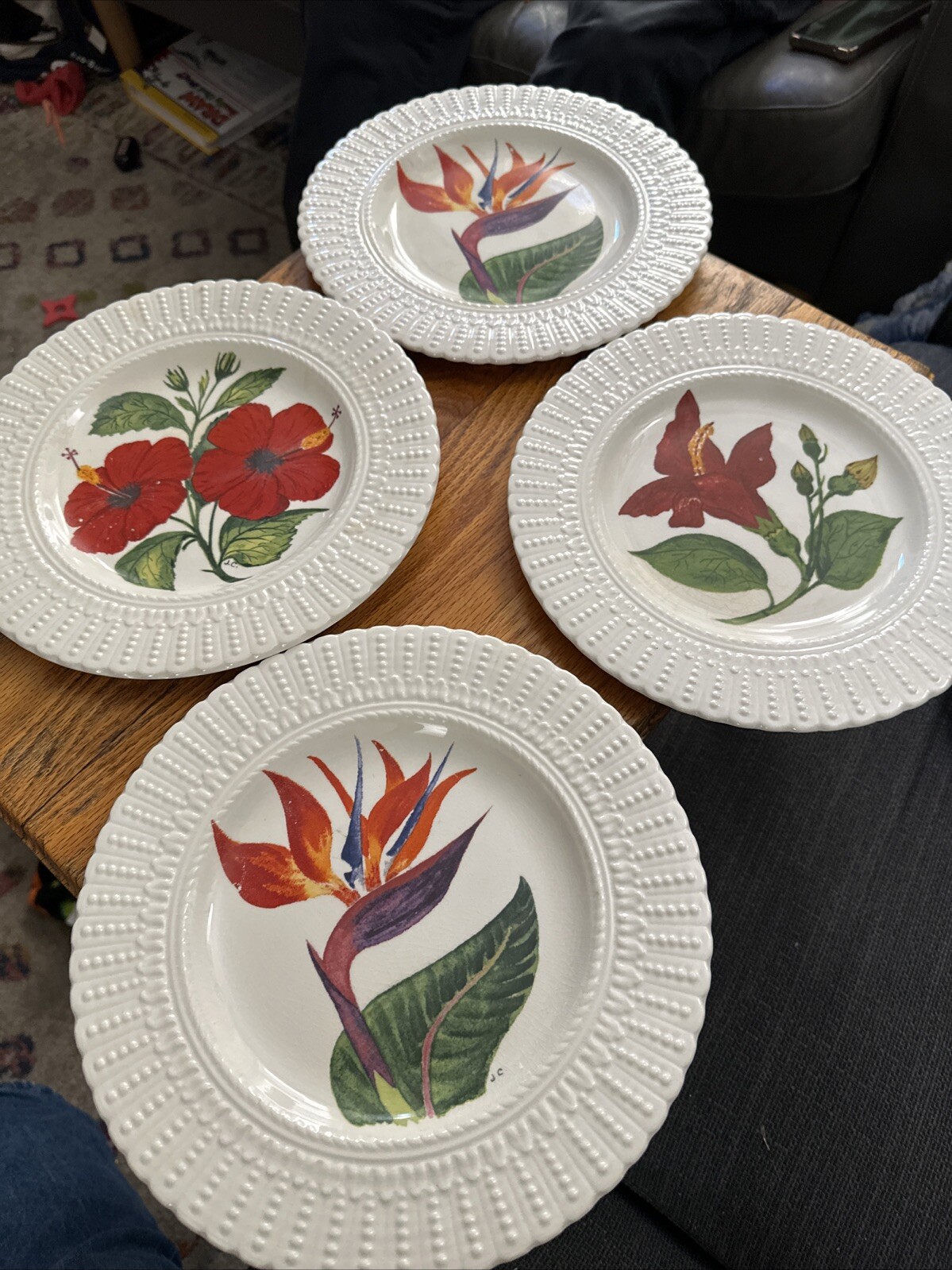 5 Flowers of the Caribbean by Royal Cauldon - Handpainted Judy Cunninghame