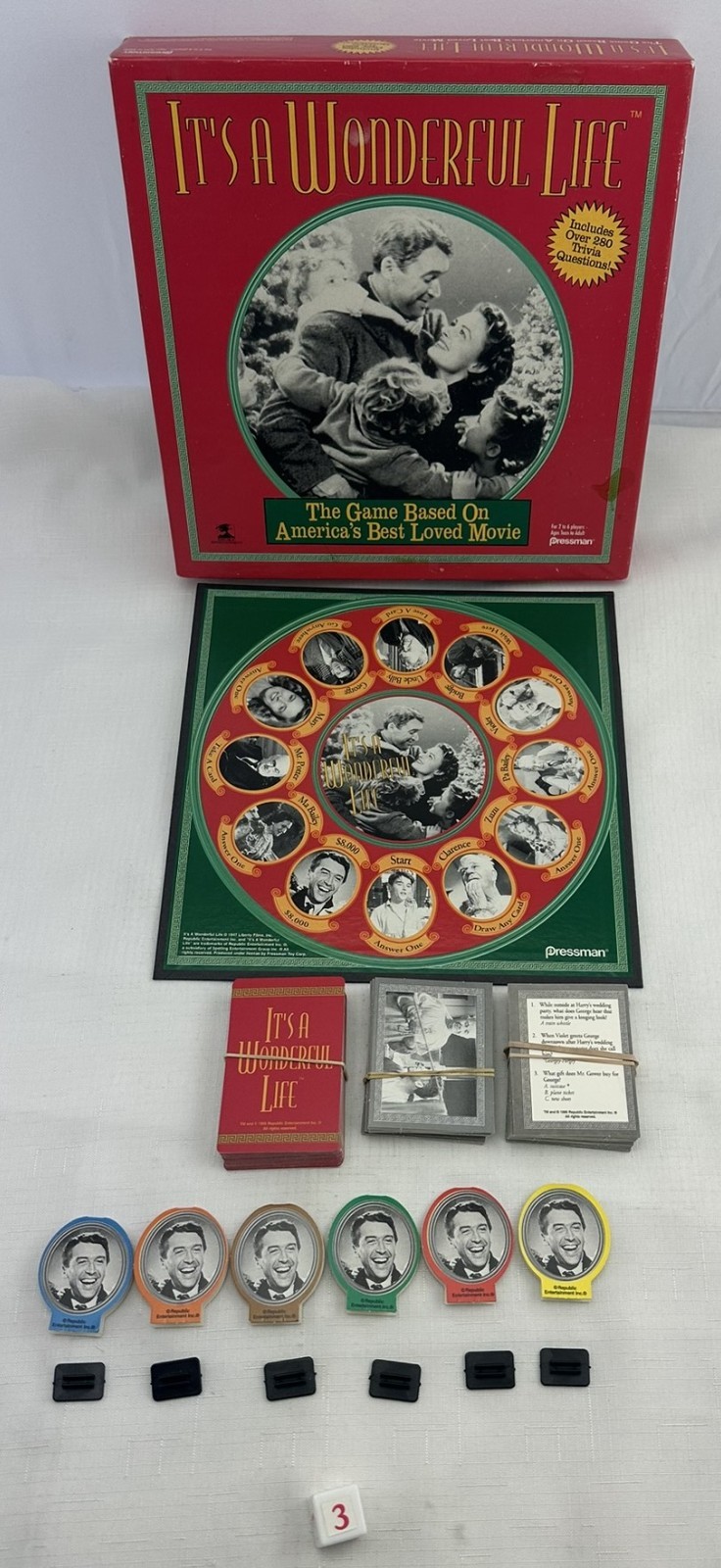 1998 It\'s a Wonderful Life Trivia Game by Pressman Complete in Very Good Cond