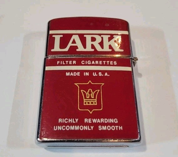 Vintage LARK Cigarette Lighter Advertising Viet Nam War Era Penguin Japan Vintage LARK Cigarette Lighter Advertising Viet Nam War Era Penguin Japan