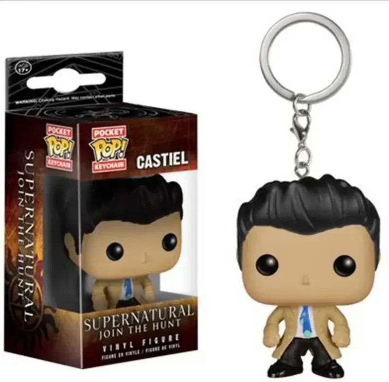 FUNKO Supernatural Keychain with original box Dean Castiel Sam Action Figure Toy FUNKO Supernatural Keychain with original box Dean Castiel Sam Action Figure Toy