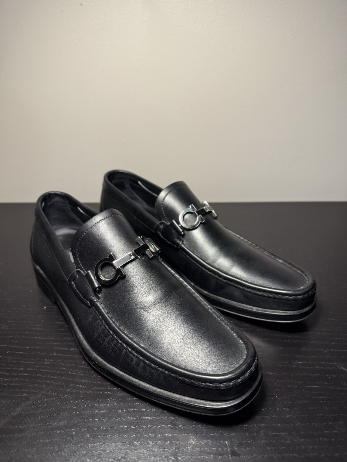 Salvatore Ferragamo Men\'s Horse-Bit Loafers Dress Shoes, Size 7 Salvatore Ferragamo Men\'s Horse-Bit Loafers Dress Shoes, Size 7