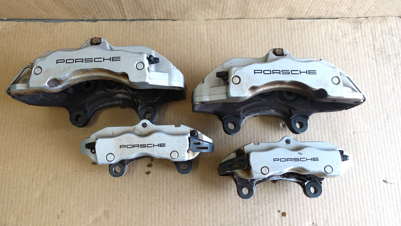 03-10 Porsche Cayenne S 955 957 Brembo Front Rear Brake Caliper Calipers Set OEM