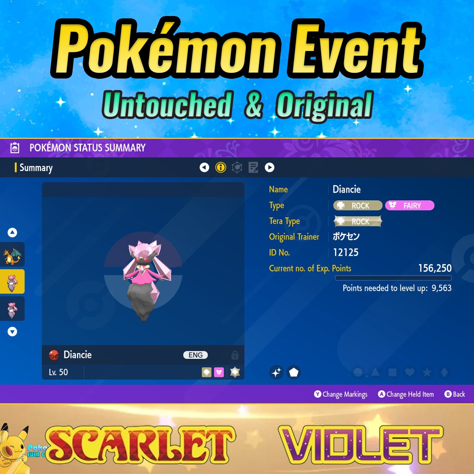 ✨Shiny Diancie 🔷Event English Pokemon Center 🔷 Pokémon Scarlet & Violet 🔷 UT