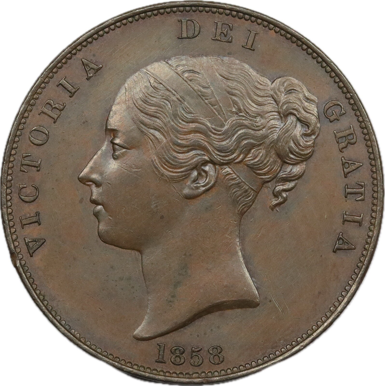 1858 Great Britain Victoria Penny \ 1858 Great Britain Victoria Penny \