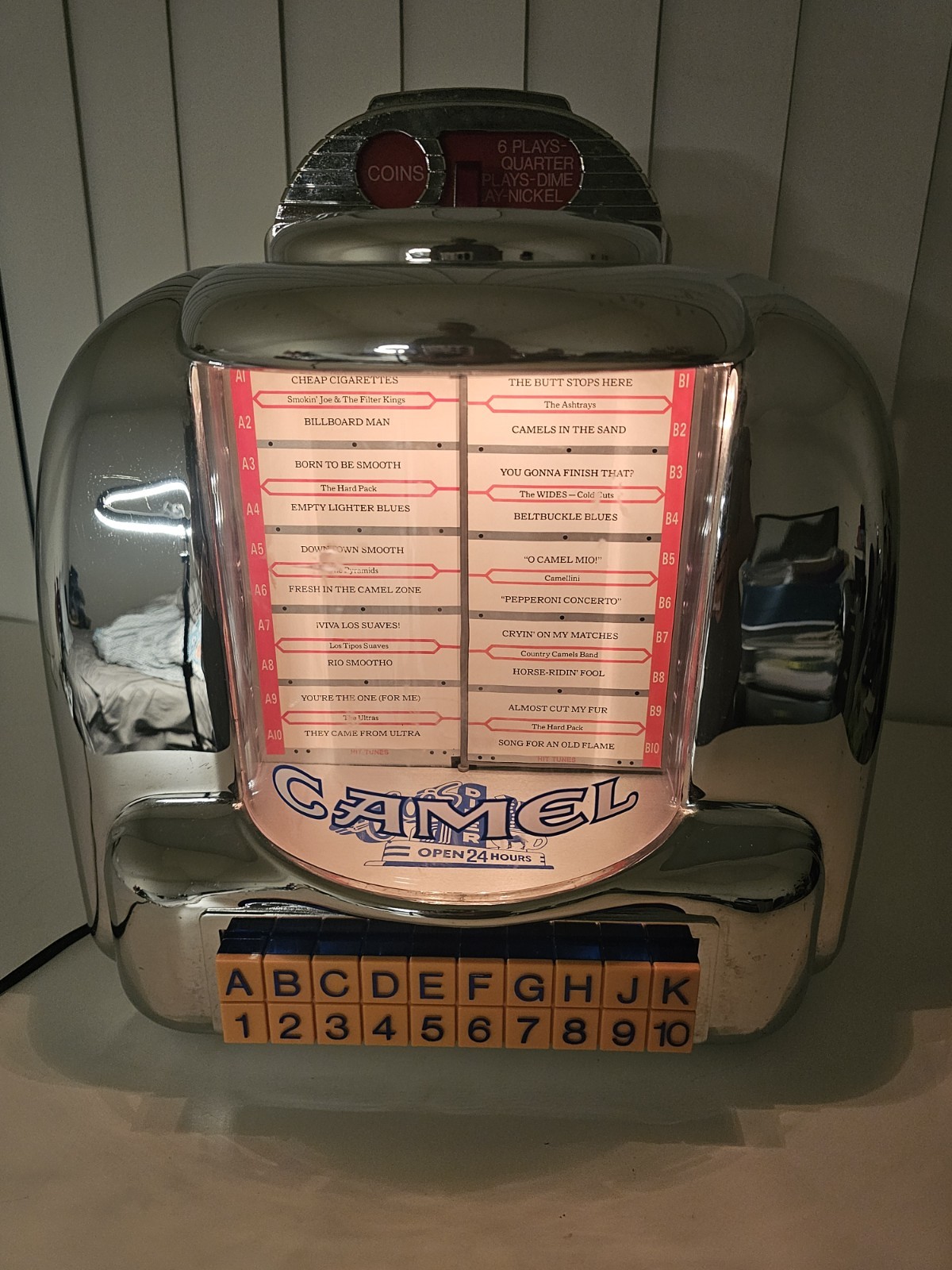 VTG Camel Joe’s Diner  Tabletop JukeboxRadio Cassette Player CR-10 ChromeLighted