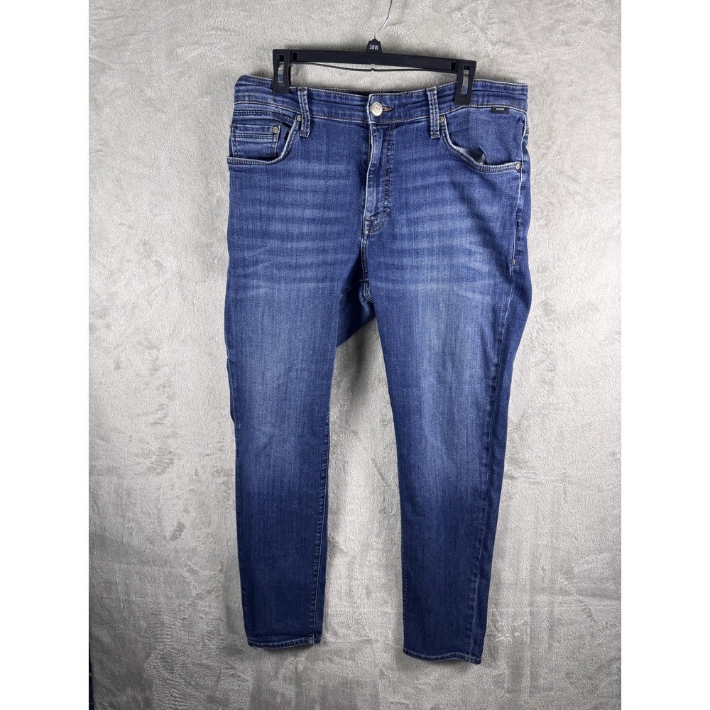 Mavi Steve Jeans Mens 36x34 Blue Athletic Fit Straight Denim Stretch Pants