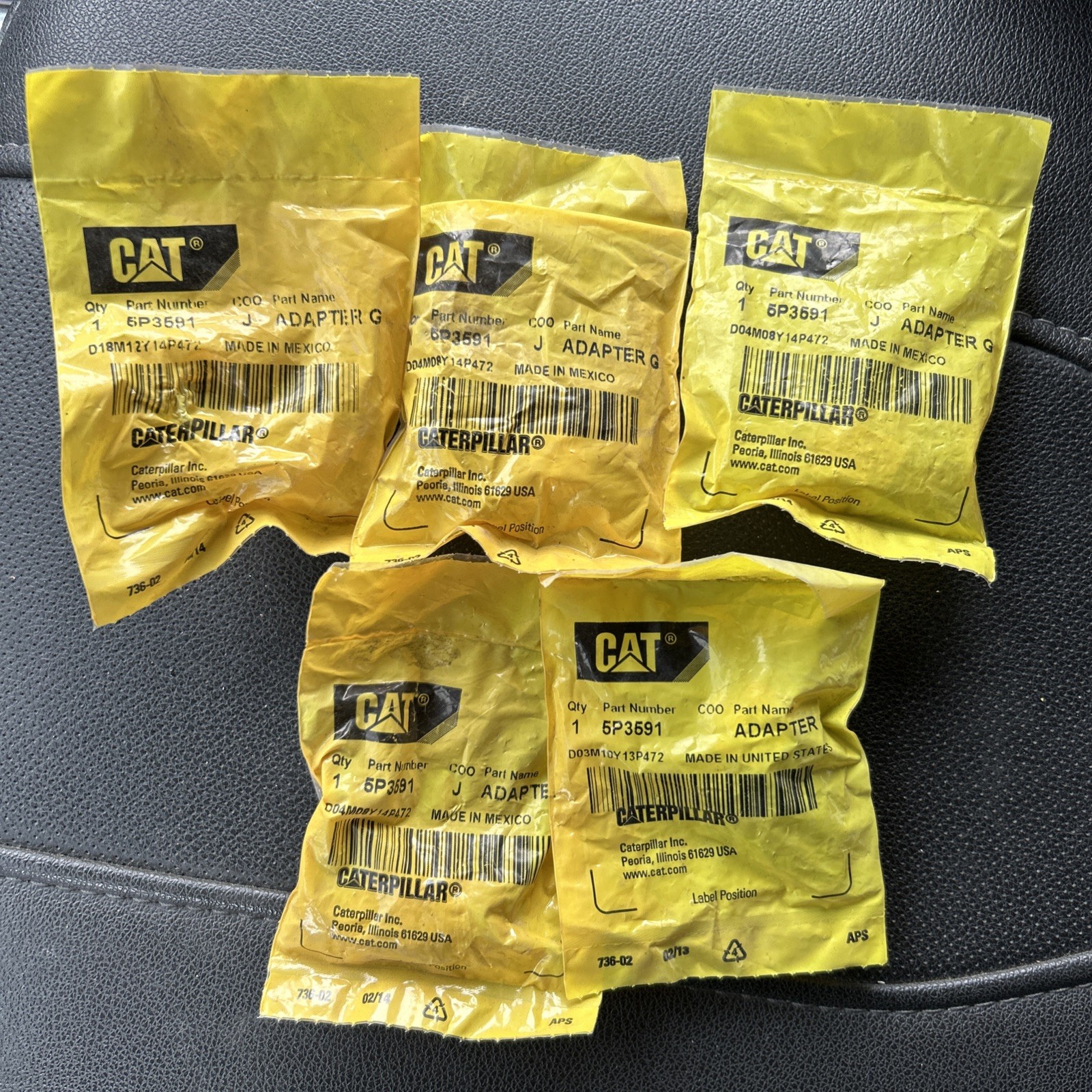 CAT 5P3591 LOT OF 5 Genuine CAT 5P-3591 CAT 5P3591 LOT OF 5 Genuine CAT 5P-3591