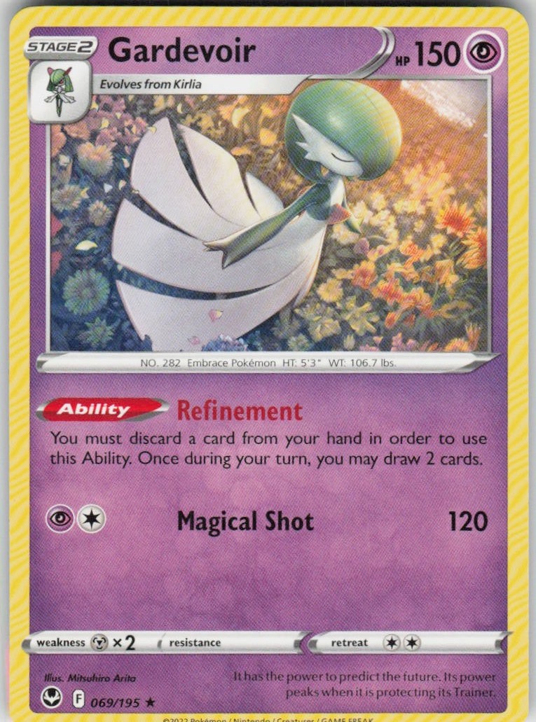 Gardevoir 069/195 Rare Silver Tempest Near Mint Gardevoir 069/195 Rare Silver Tempest Near Mint