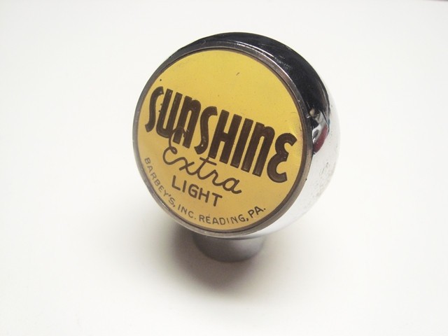 Circa 1940s Sunshine Ball Knob w/Debossed Name On The Reverse, Pennsylvania Circa 1940s Sunshine Ball Knob w/Debossed Name On The Reverse, Pennsylvania