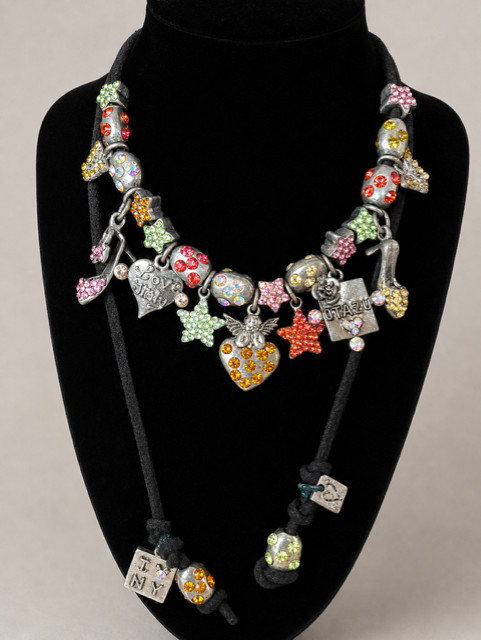 Rodrigo Otazu Multicolor Charm-style Statement Necklace Swarovski crystals