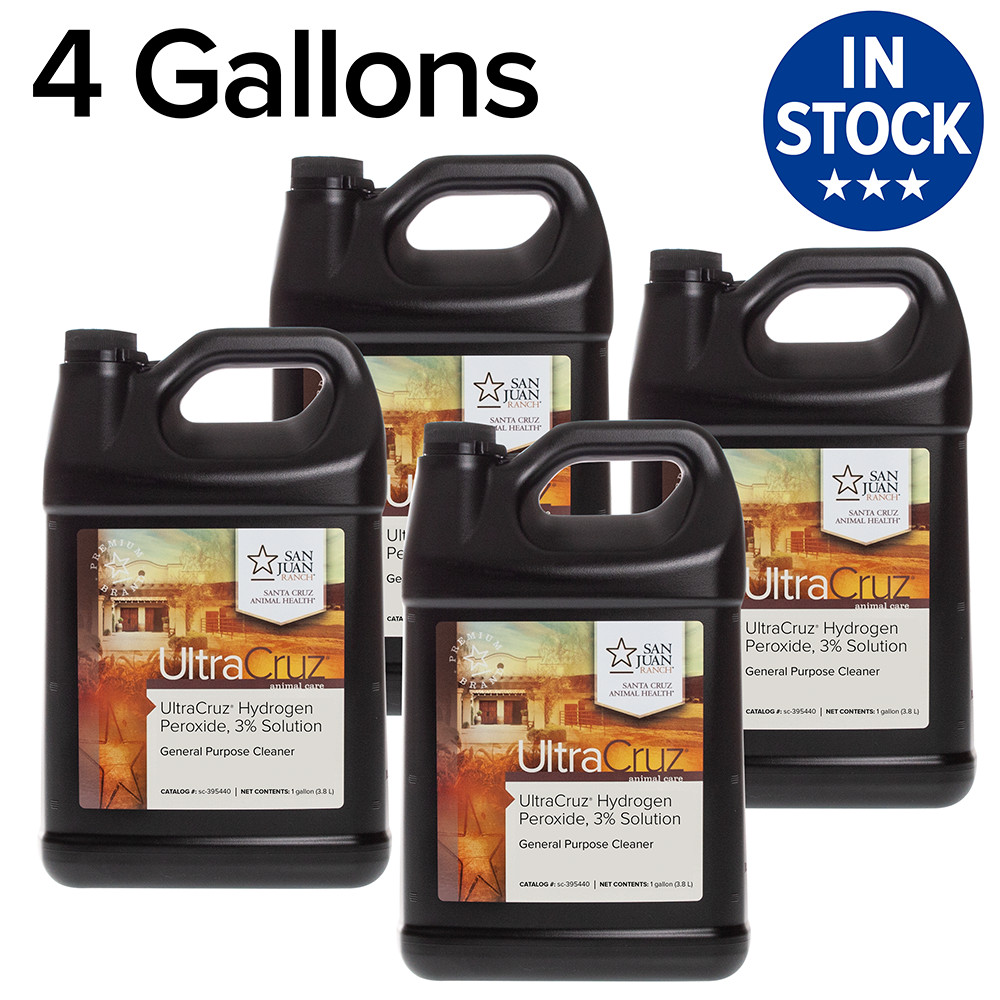 UltraCruz Hydrogen Peroxide, 3%, 4 x 1 Gallon