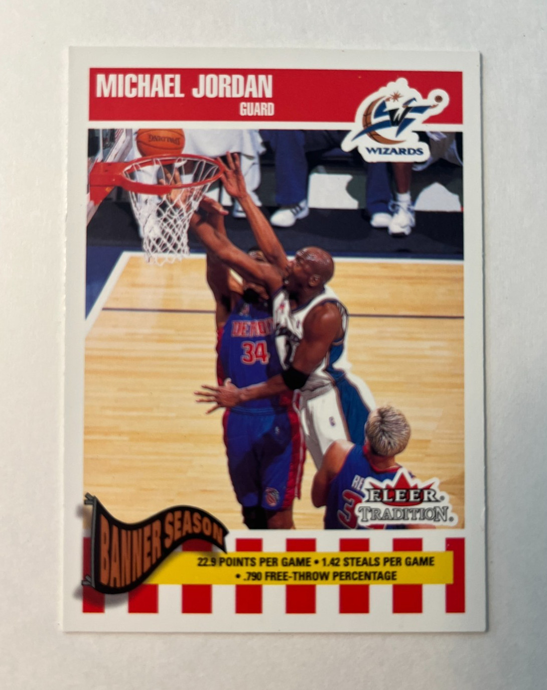 2002-03 FLEER TRADITION BANNER SEASON #270 MICHAEL JORDAN WIZARDS *NRMT/MINT* 2002-03 FLEER TRADITION BANNER SEASON #270 MICHAEL JORDAN WIZARDS *NRMT/MINT*