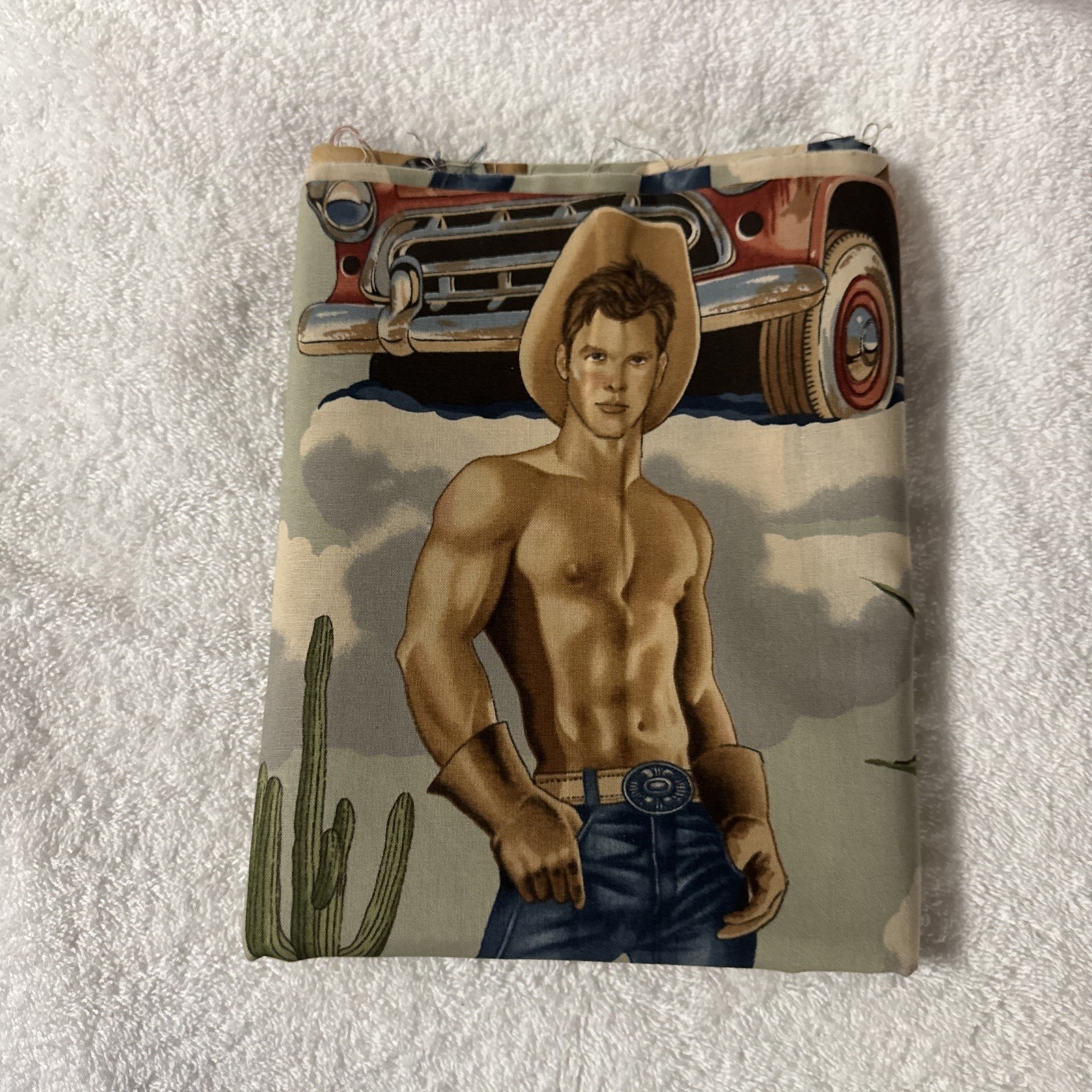 Vtg. 2005 Alexander Henry Wranglers Cowboy Cotton Fabric Western Quilting Crafts Vtg. 2005 Alexander Henry Wranglers Cowboy Cotton Fabric Western Quilting Crafts
