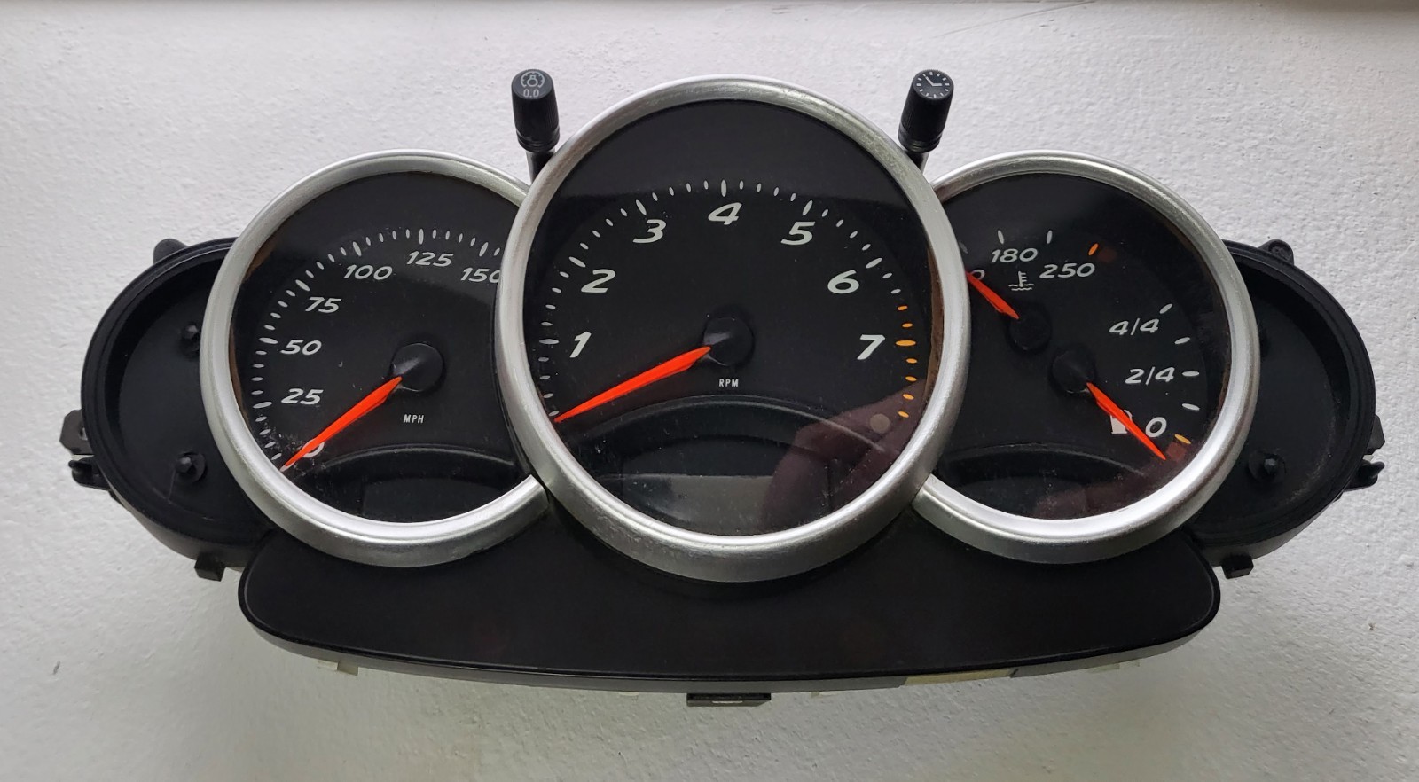 NICE USED ORIGINAL GENUINE PORSCHE 986 BOXSTER SPEEDOMETER BLACK GAUGE CLUSTER NICE USED ORIGINAL GENUINE PORSCHE 986 BOXSTER SPEEDOMETER BLACK GAUGE CLUSTER