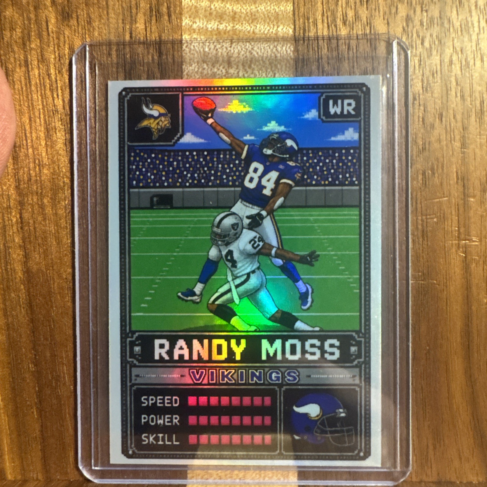 Randy Moss Tecmo Bowl Custom art Card Art Vikings /99 Randy Moss Tecmo Bowl Custom art Card Art Vikings /99