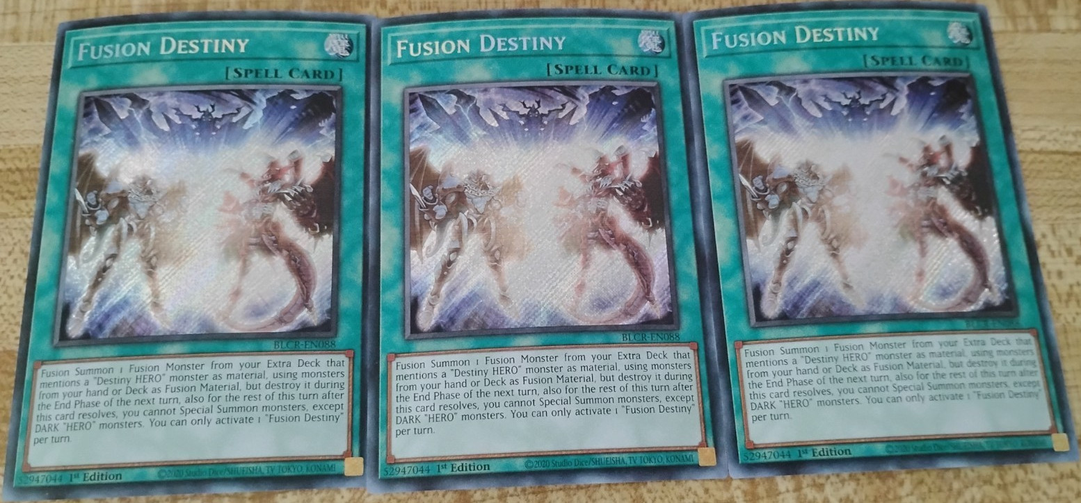 3x Fusion Destiny Secret Rare BLRR-EN088 1st Edition  Yugioh Mint 
