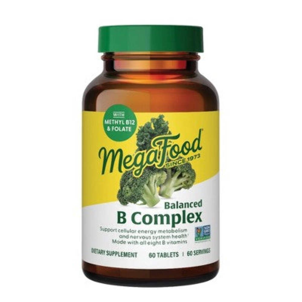 MegaFood Balanced B Complex Vitamins Vegan Tablets 60ct - New
