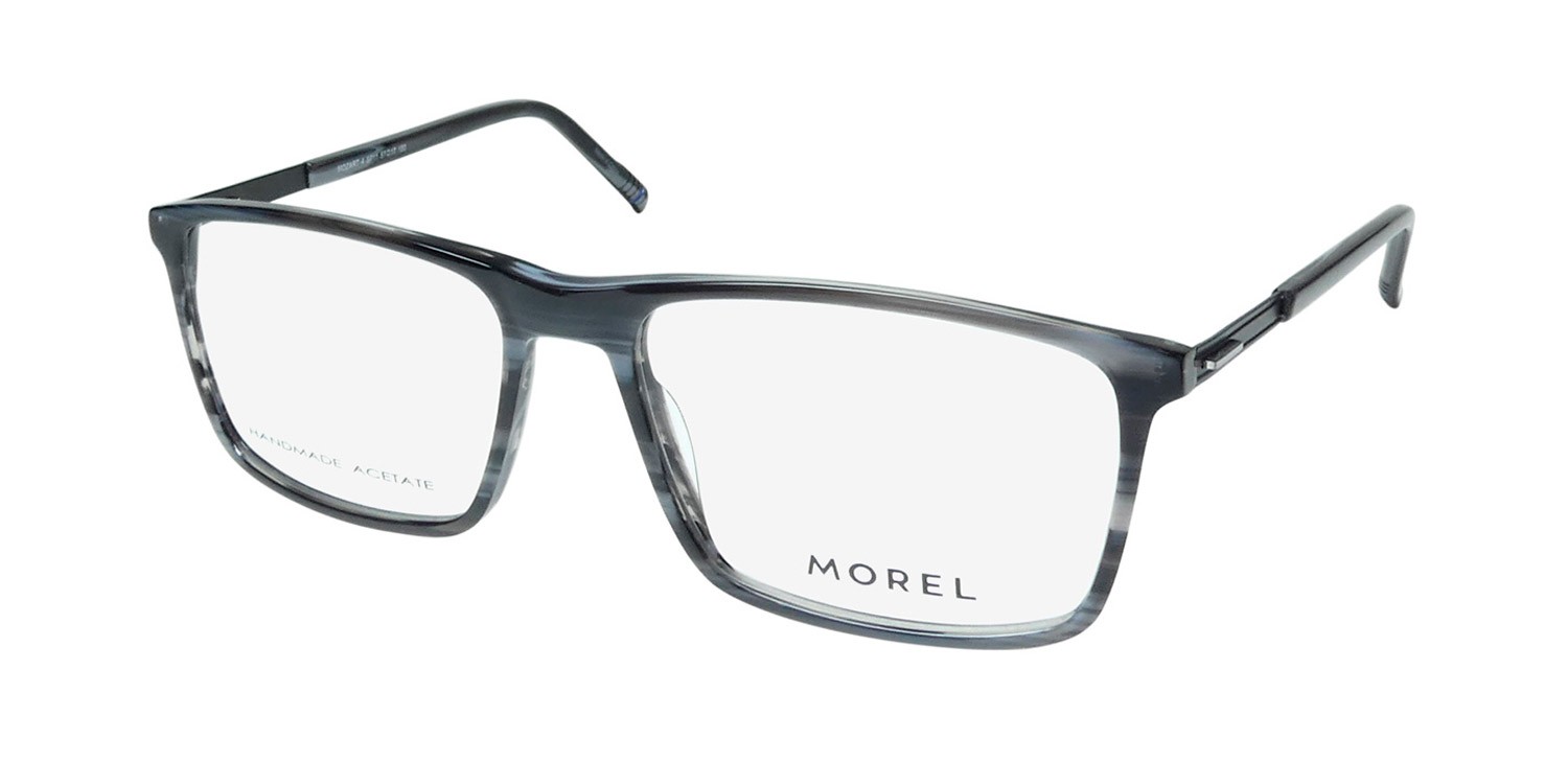NEW MOREL MOZART 4 EYEGLASS FRAME FULL-RIM PLASTIC GRAY SP11 RECTANGULAR MENS