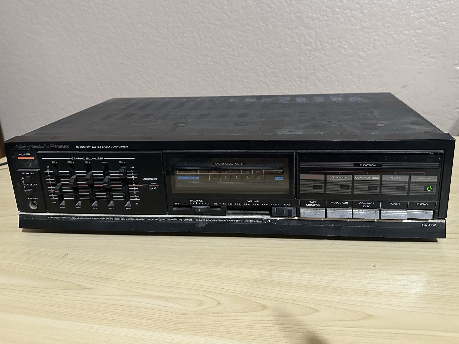 Fisher CA-857 Stereo Tuner Amplifier Vintage For Parts Fisher CA-857 Stereo Tuner Amplifier Vintage For Parts