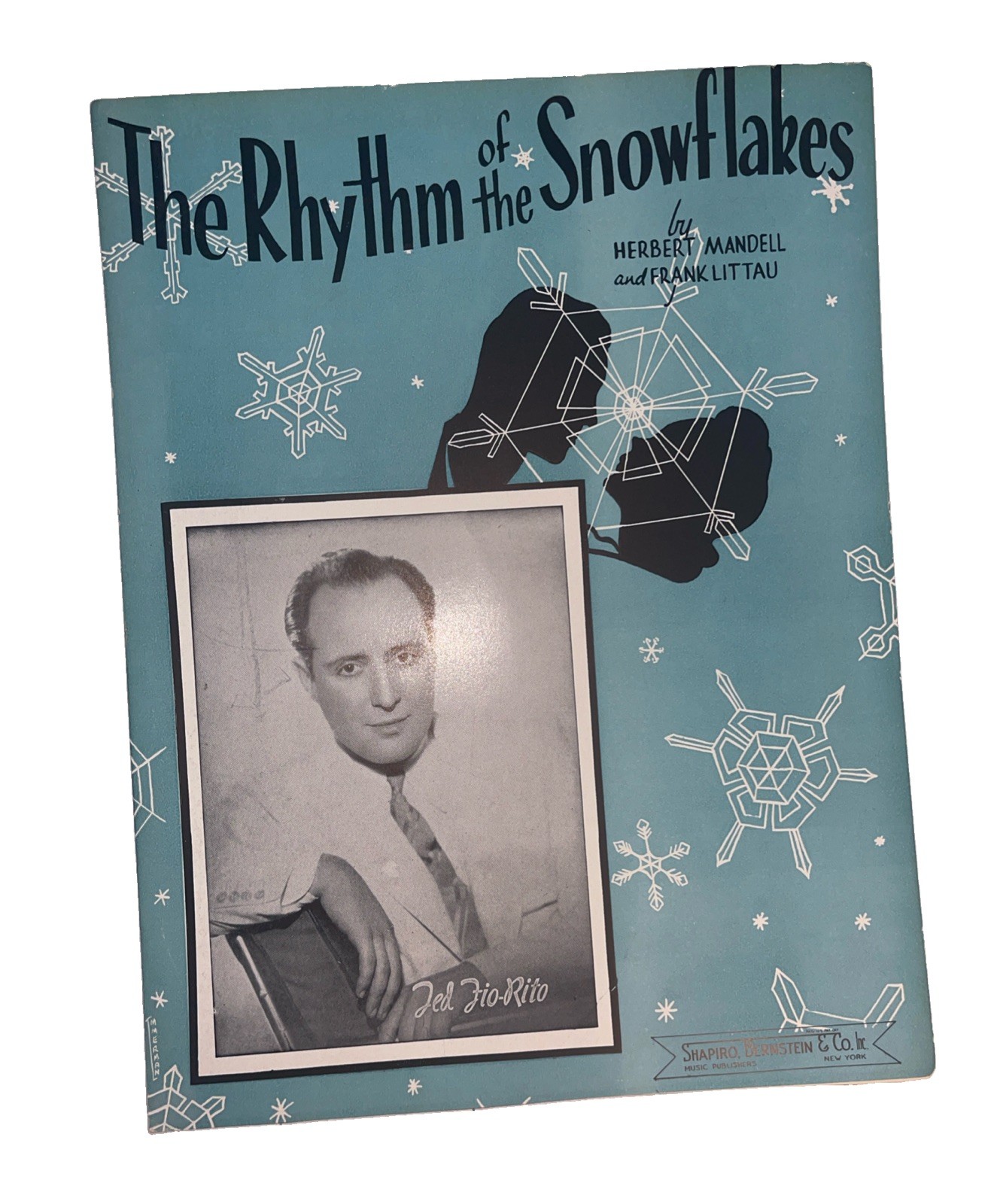 Vintage 1937 The Rhythm of Snowflakes Sheet Music Ted Fio Rito Art Deco Cover