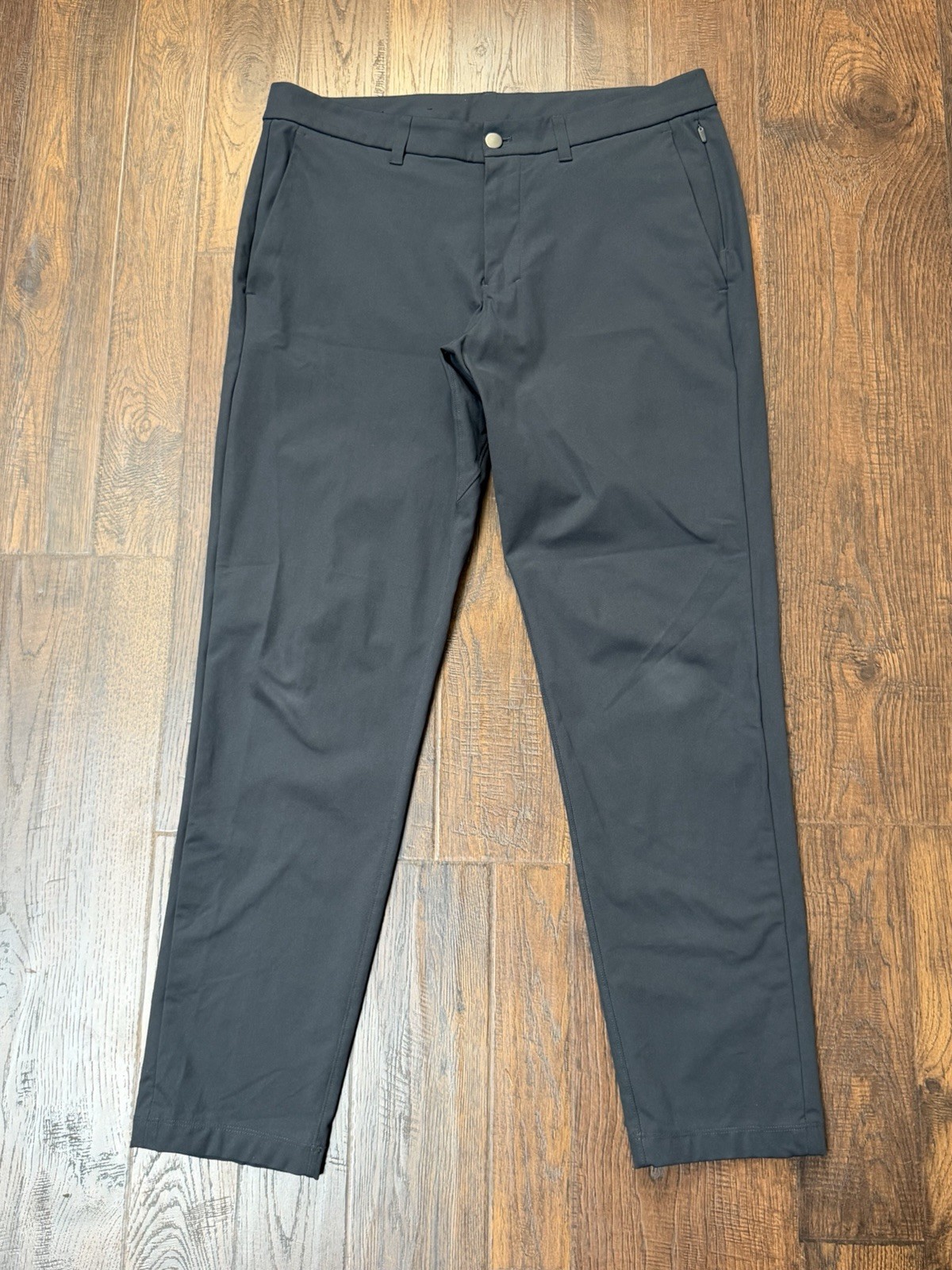 lululemon ABC Slim Fit Trouser Pants 35x30 Warpstreme Black Stretch Chino lululemon ABC Slim Fit Trouser Pants 35x30 Warpstreme Black Stretch Chino